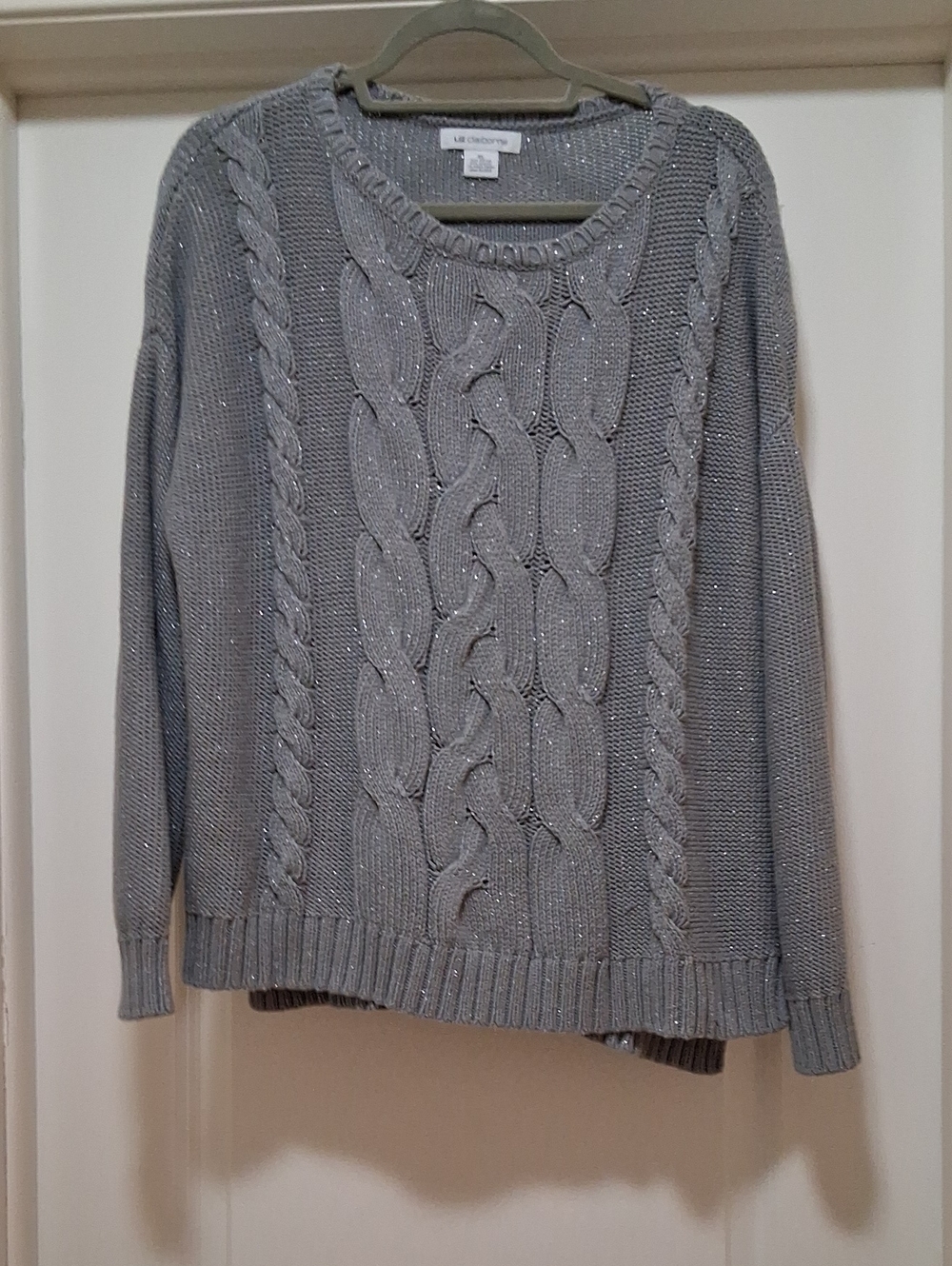 Liz Claiborne Cable Crewneck Sweater